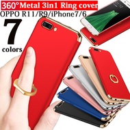 Fashion With Ring Metal case  back cover for OPPO R11 OPPO R9S R9 R9 Plus iPhone 7 7 Plus  6 6s Plus