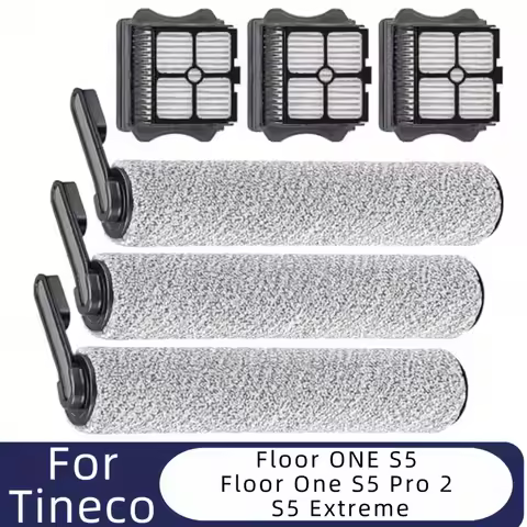 Compatible For Tineco Floor ONE S5 / Floor ONE S5 Pro 2 Cordless Vacuum Cleaners – 3 Roller Brushes 