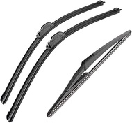 Front Wiper Blades for Nissan Qashqai J11 2013-2020, 26"/17"/12" Front Rear Windshield Wiper Blades