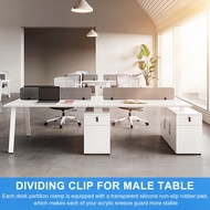 2 Pcs Office Desk Divider Clamp Privacy Screen Clip Holder Bracket Screen Baffle Clamp Partition for