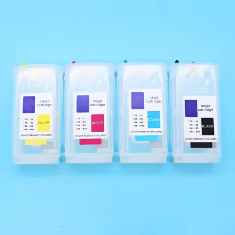 For HP Designjet 510 500 800 Refillable Ink Cartridges With ARC Chips For HP10 82 500Ps 800Ps 510ps 