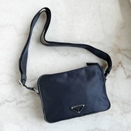 Original - Prada Nylon Navy Blue Messenger Bag Tas Selempang Pria