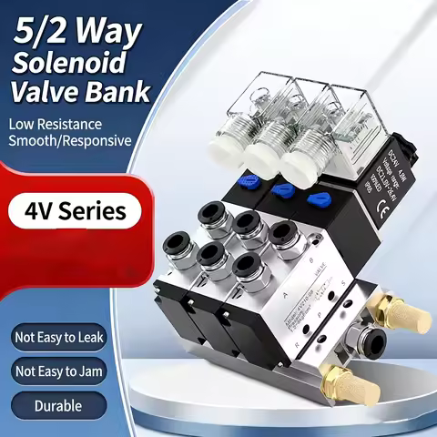 Pneumatic Solenoid Valve Island 4v210 Solenoid Group Valve Island 24v Solenoid Valve Pneumatic Distr