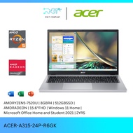 ACER-A315-24P-R6GK-SVR-AMDRYZEN5-7520U,8GBR4,512GBSSD,AMDRADEON,15.6"FHD,W1164,2YRS,H&S