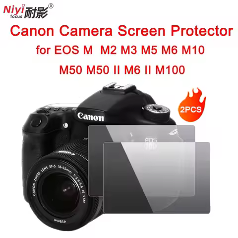 2Pack Tempered glass film screen protector accessories for Canon EOS M6 Mark II M50/M50 Mark II Anti