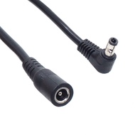 10A DC Extension Cable Cord for CCTV Camera DC Power Plug Cable 5.5 x 2.1mm Male 90 Degree Right Angle To 5.5 x 2.1mm Female Adapter Power Lead Cord 18AWG 1.5m/3m/5m