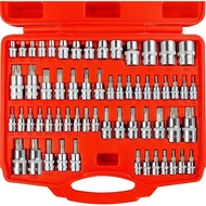 WETT Master Torx Bit Socket and External Torx Socket Set, 60-Piece 1/4", 3/8", 1/2" Drive E-Torx Soc