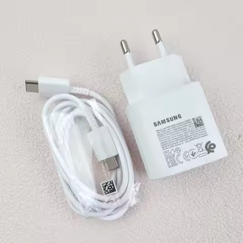 Samsung 25W Super Fast Charger Usb Type C Cargador EU Adapter For Galaxy S23 S24 S25 S26 S9 Plus A07