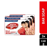 LIFEBUOY Total 10 BAR SOAP 110G x 3s - Silver Shield Formula 100% Stronger Germ Protection