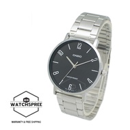 Casio Men's Analog Stainless Steel Band Watch MTPVT01D-1B2 MTP-VT01D-1B2
