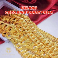 Gelang Tangan Coco King Pasir Pahat Emas 916/ 100% Original Emas 916 / Rantai Tangan Emas 916 / Gelang Koko Emas 916