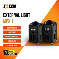 ISUN MPX1 PRO LAMPU LED MINI PROJIE ISUN DENGAN BLUE LENS DEMON EYES DAN KIPAS PENDINGIN DC9-80V/60W