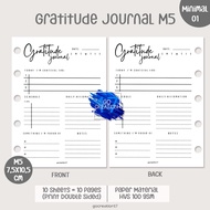 Planner Book Refill Paper Binder Gratitude Journal Simple Minimalist M5
