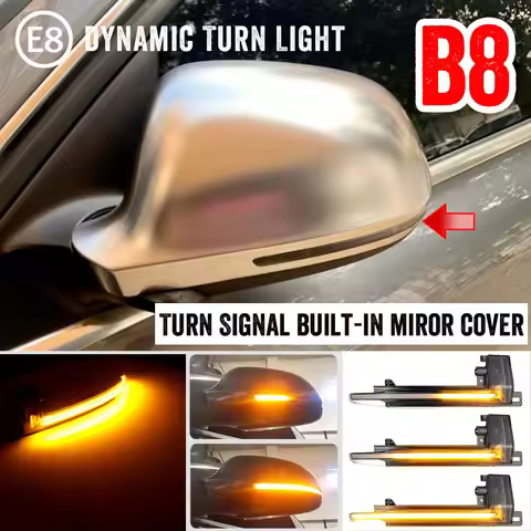 Dynamic Blinker Mirror Light LED Turn Signal Side Indicator For Audi A3 8P B8.5 A4 A5 B8 Q3 A6 C6 4F