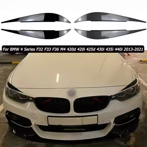 Pari Headlight Eyebrows Eyelid For BMW 4 Series F32 F33 F36 M4 420d 420i 425d 430i 2014-2020 Evil St
