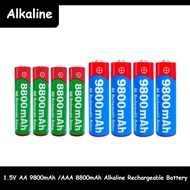 1.5V AA 9800mAh And AAA 8800mAh Alkaline Rechargeable Battery，With USB Battery Charger