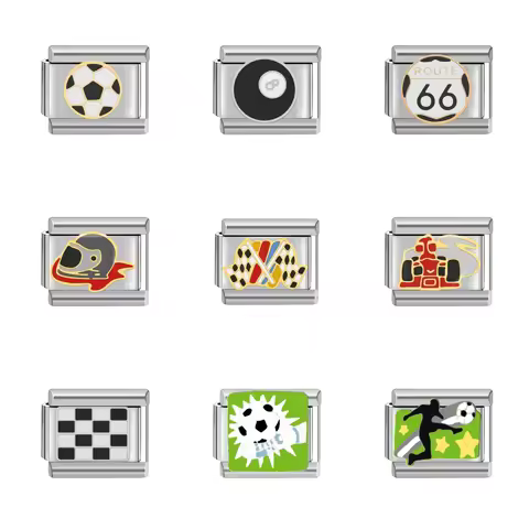 2025 Chili Star I Lost My Mind Beer Football Italian Charms Links Fit 9mm Stainless Steel Bracelet W