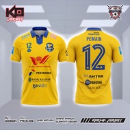 CUSTOM JERSEY FUTSAL KANCIL , KUNING BERKERAH, FULL PRINTING