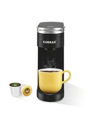 單份 Kcup Pod 咖啡機,升級版單杯咖啡機快速沖泡,多功能一體成型簡單咖啡機,適用於 K 杯和研磨咖啡和茶,迷你咖啡機幾分鐘內沖泡