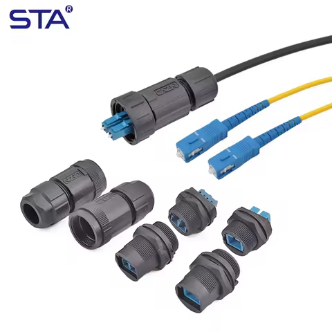 SC/LC Waterproof Fiber Optic Aviation Connector Plug Socket IP67/IP68 Single-Mode/Multi-mode Dual Co