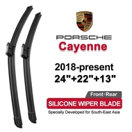 (Front+Rear 3pcs)silicone car wiper for Porsche Cayenne 2018-present(959/9Y0)2017 2016 Windshield Wi
