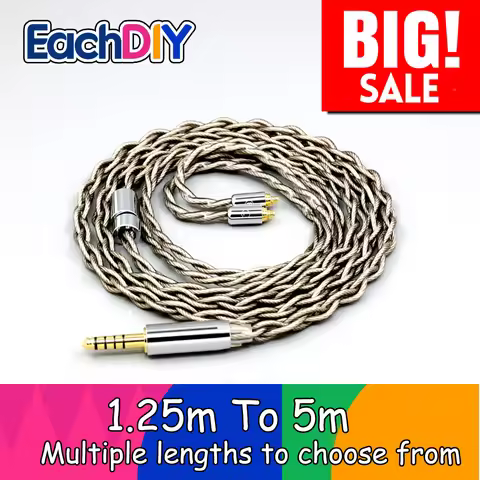 99% Pure Silver + Graphene Shield Earphone Cable For FiiO FH9 FH3 FH7s FH15 F5s Pro FD15 FD3 FA7s FA