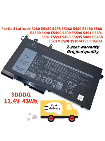 3DDDG Laptop Battery For Dell Latitude 5280 5288 5480 5490 5590 5491 5591 5495 M3520 M3530 E5280 E54