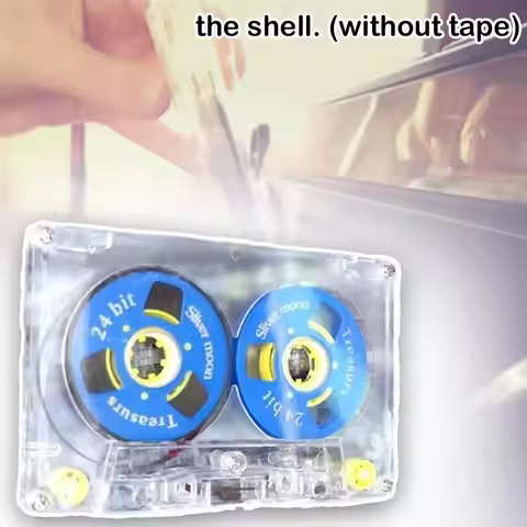 1pc Transparent Cassette No Tape Shell Cases Plastics Reels Cassettem Data Archiving Audio Video Bac