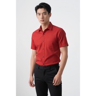 KEMEJA MERAH ACCA Men's Plain Short Slim Fit Shirt - Red - 58011