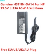 Genuine HSTNN-DA14 19.5V 3.33A 65W 4.5x3.0mm AC Travel Adapter Charger For HP 693716-001 677776-003 