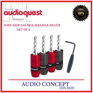 AudioQuest Sure Grip 300 BFA/Banana Plated Plugs -Silver(Set Of 4)