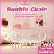 2Seats Hanging Swing Double Seats Hammock Kerusi Gantung Berganda Buaian Buai Chair Sofa Swing双人吊椅摇篮