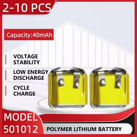 501012 3.7V 40mAh Lipo Lithium Batteries for Bluetooth Headset Rechargeable