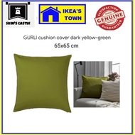IKEA GURLI Cushion cover, dark yellow-green, 65x65 cm