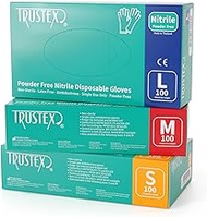 TRUSTEX Nitrile Disposable Gloves | Powder Free | Choose Size and Quantity