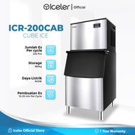 Iceler Mesin Es Batu Kristal Commercial Ice Maker 200KG/24JAM