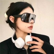 戶外運動太陽眼鏡 防風護目鏡 夜騎單車鏡 耐用銀色墨鏡 登山裝備- 黑框灰片 均碼