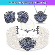 Swarovsk  Idyllia Y Shell Series Blue shell Necklace Idyllia Y Necklace Idyllia Y Earrings Idyllia N