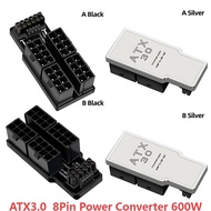 ATX3.0 Power Adapter Connector 4X 8Pin Female to Male 12VHPWR 12+4P 600W 180° Angled for RTX4090/RTX