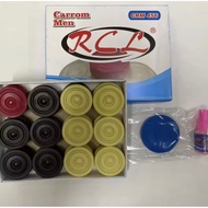 Ready Stock RCL Quality Carrom Men Plastic Wooden with Carrom Powder Carrom Board Striker Carrom Bua