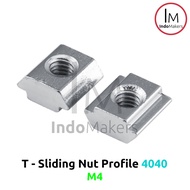 T Sliding Nut M4 untuk Aluminium Profile 4040