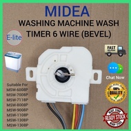 1 Pcs Midea /Pensonic Washing Machine timer ( SEMI-AUTO) 6 Wire Bevel (Kaki Senget)