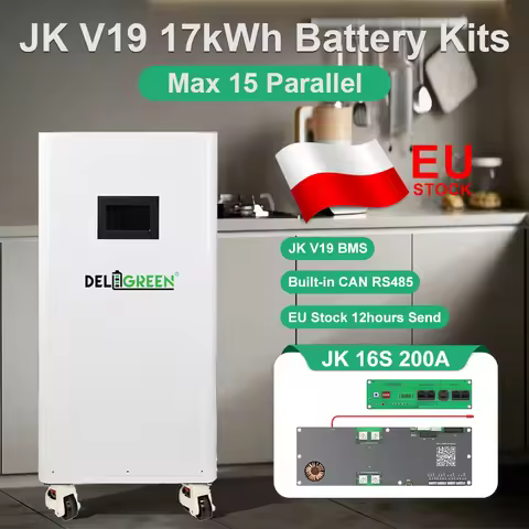 EU Stock JK V19 51.2V 280AH 320AH Lifepo4 Battery Box JK-PB2A16S20P CAN RS485 15kWh 16kWh DIY Solar 