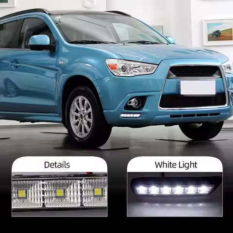 Car light For Mitsubishi ASX 2010 2011 2012 LED DRL Daytime Running Lights Daylight Waterproof Fog L