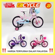 [READY STOCK] FULL PINK BASIKAL BUDAK 16 INCI / 16" KIDS BICYCLE 16 INCH MALAYSIA READY STOCK