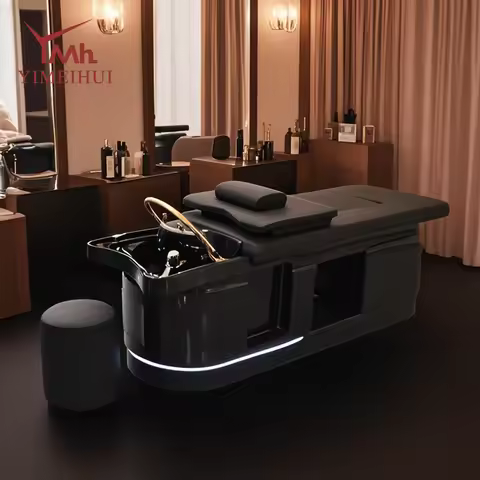 Japanese Head Spa Bed with Water Circulation & Fumigation for Salon,Spa Hair Washing Massage Bed,1-Y