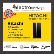 HITACHI R-S700PMS0-GBK SIDE BY SIDE FRIDGE (NET 595L)