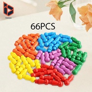 [Blesiya] 66x Board Games Pawns,Multicolor Game Pawns,Game Supplies,Human Shaped
