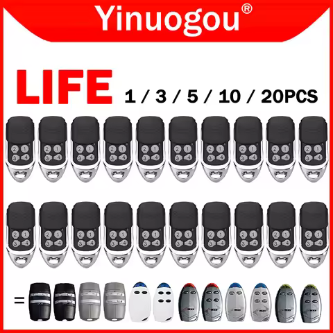 LIFE Gate Remote Control 433MHz For LIFE FIDO2 FIDO4 STAR2 STAR4 BRAVO2 BRAVO4 VIP2 VIP2R VIP4 VIP4R