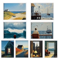 Edward Hopper Poster Cityscape Print Home Office Wall Decor,No Frame Canvas Painting Gift TTO0